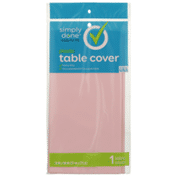 Simply Done Plastic Table Cover, Pink