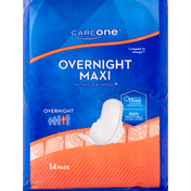 CareOne Overnight Maxi Pads w/Wings