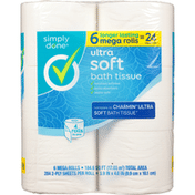 Simply Done Bath Tissue, Ultra Soft, Mega Roll, 2-Ply