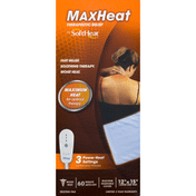 SoftHeat MaxHeat Therapuetic Relief 3 Power Heat Settings Heating Pad Large Size Pad