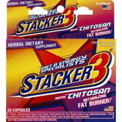 Stacker 3 Metabolizing Fat Burner, with Chitosan, Capsules