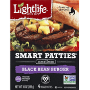 Lightlife Veggie Patties, Meatless, Black Bean Burger