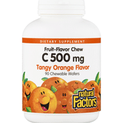 Natural Factors Vitamin C, 500 mg, Chewable Wafers, Tangy Orange Flavor