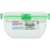 Sistema Food Storage Container, Salad + Sandwich, 55.0 Ounce