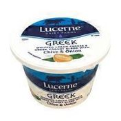 Lucerne Greek Whipped Cream Cheese & Greek Yogurt Blend With Chive & Onion