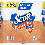 Scott ComfortPlus Mega Roll Toilet Paper Bath Tissue