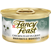 Purely Fancy Feast Gravy Wet Cat Food, Marinated Morsels Chicken Feast in Gravy