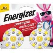Energizer Batteries Size 10, Yellow Tab