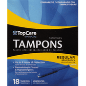 TopCare Tampons, Regular Absorbency, Unscented