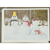 Palm Press Boxed Christmas Cards, Snow Family