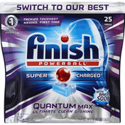Finish Automatic Dishwasher Detergent, with Baking Soda, Capsules