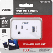 Prima Charger, USB, with Surge Protection