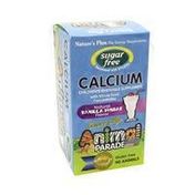 Nature's Plus Calcium Children's Chewable Supplement Animal Parade Sugar & Gluten Free Vanilla Sundae Flavor