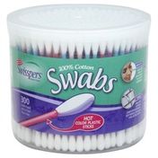 Swisspers Cotton Swabs, Hot Color, Plastic Sticks