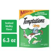 Temptations Crunchy and Soft Cat Treats Seafood Medley Flavor