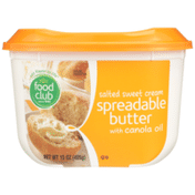 Food Club Salted Sweet Cream Spreadable Butter With Canola Oil