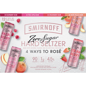 Smirnoff Hard Seltzer, Zero Sugar, Assorted