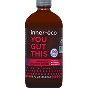 Inner Eco Probiotic Coconut Water, Sparkling Blueberry Blackberry