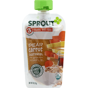 Sprout Baby Food, Organic, Pear Carrot Oatmeal with Maple, 3 (8 Months & Up)