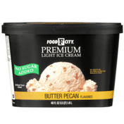 Food City Butter Pecan Flavored No Sugar Added Premium Light Ice Cream