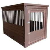 New Age Pet EcoFlex Habitat 'N' Home Stainless Steel Dog Crate - Russet Brown - 2.95' x 2.33' x 2'