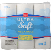 Harris Teeter Bath Tissue, Ultra Soft, Mega Roll, 2-Ply
