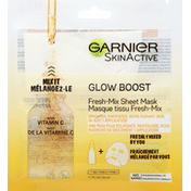Garnier Sheet Mask, Fresh-Mix, Glow Boost