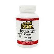 Natural Factors Potassium Citrate 99mg Tablets