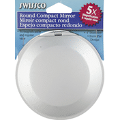 Swissco Mirror, Round Compact, Magnifying