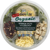 Elevate Salad, Organic, Spinach, with Chicken