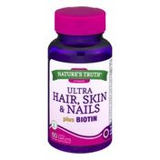 Nature's Truth Vitamins Ultra Hair, Skin & Nails Dietary Supplement Caplets - 60 CT