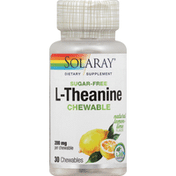 Solaray L-Theanine, Sugar Free, Chewable, Natural Lemon-Lime