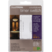 Lutron Timer Switch, Countdown, White