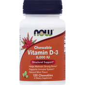 Now Vitamin D-3, 5000 IU, Chewable