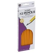 C Li Pencils, with Erasers, No. 2, 10 Pack