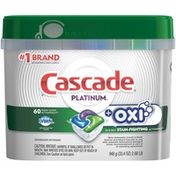 Cascade ActionPacs + Oxi, Dishwasher Detergent, Fresh Scent