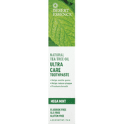Desert Essence Toothpaste, Ultra Care, Natural Tea Tree Oil, Mega Mint