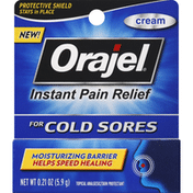 Orajel Instant Pain Relief, for Cold Sores, Cream