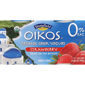 Oikos Yogurt, Organic Greek, Nonfat, Strawberry