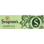 Seagram's Ginger Ale Soda Soft Drinks Fridge Pack Cans