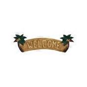 22" x 7" Palm Tree Welcome Sign