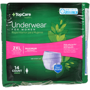 TopCare Maximum Absorbency 2Xl Underwear For Women, Light Lavender Color
