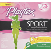 Playtex Tampons, Plastic, Multi-Pack, Fresh Scent