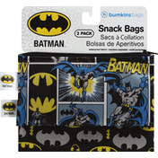 bumkins Snack Bags, Batman, 2 Pack
