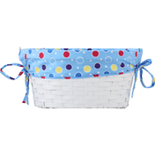 Seasonal Essentials Basket, Dotted Print Lined, Large