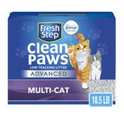 Fresh Step Advanced Clean Paws Clumping Cat Litter, Low Tracking Cat Litter with Odor Control