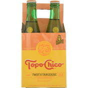 Topo Chico Carbonated Mineral Water, Twist of Tangerine, 4 Pack