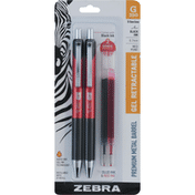 Zebra Pens, Gel Retractable, G-350