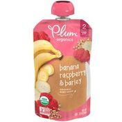 Plum Organics Organic Baby Food Banana, Raspberry & Barley