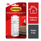 3M Command Damage-Free Hanging Utility Hook, Holds Up To 5 lb